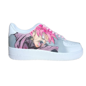 Sneaker custom blanche et rose, peinture à la main – Eve Custom