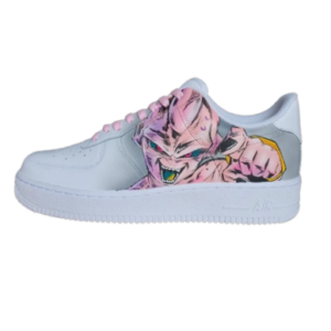 Sneaker custom blanche, motif rose – Eve Custom